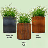 CORTEN STEEL MULTI-LEVEL POT