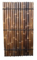 HALF BAMBOO FENCE with 3 Back Slats and Black Coco Rope