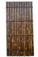 HALF BAMBOO FENCE with 4 Back Slats and Black Coco Rope