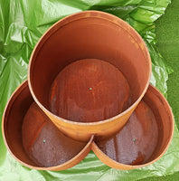 CORTEN STEEL MULTI-LEVEL POT