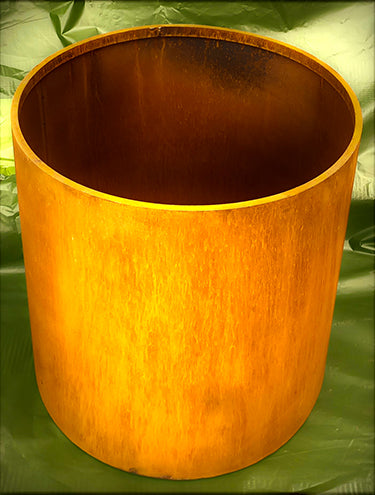 CORTEN STEEL CYLINDRICAL POT